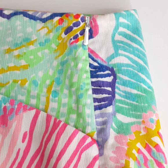 Lilly Pulitzer January Skort Roar of the Seas Coral Ocean Womens 8 Pickleball - Picture 6 of 15